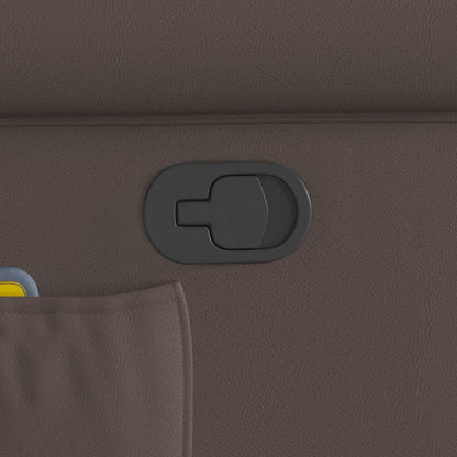 Poltrona Reclinabile Marrone in Similpelle Lucida - homemem39