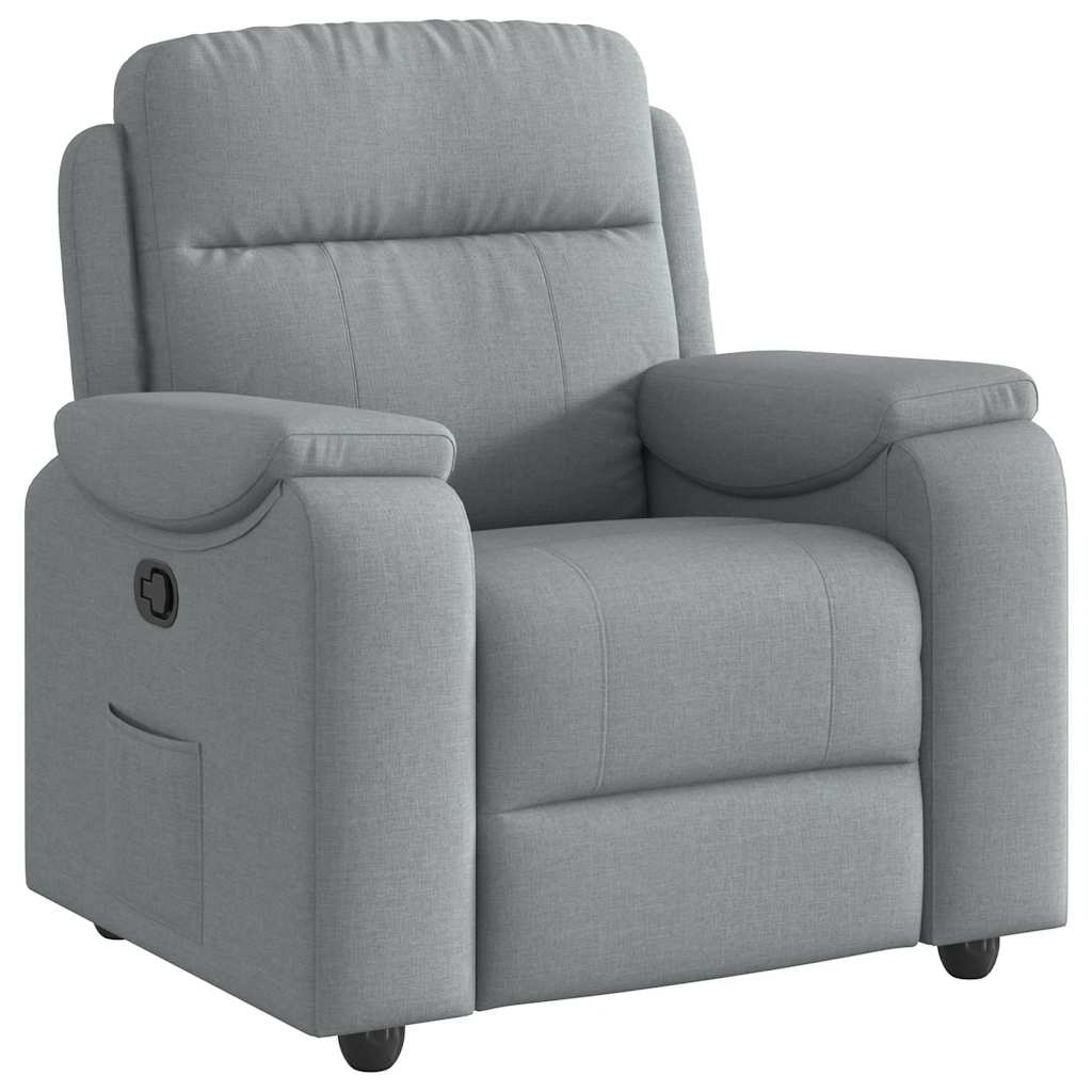 Poltrona Reclinabile in Tessuto Grigio Chiaro | homemem39
