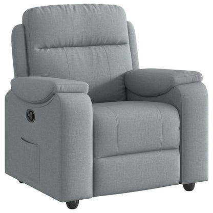 Poltrona Reclinabile in Tessuto Grigio Chiaro | homemem39