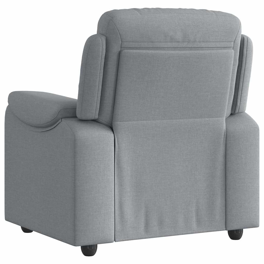 Poltrona Reclinabile in Tessuto Grigio Chiaro | homemem39