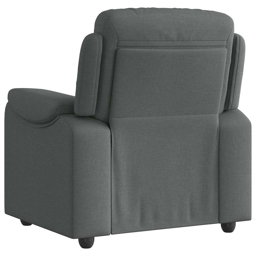 Poltrona Reclinabile in Tessuto Grigio Scuro | homemem39