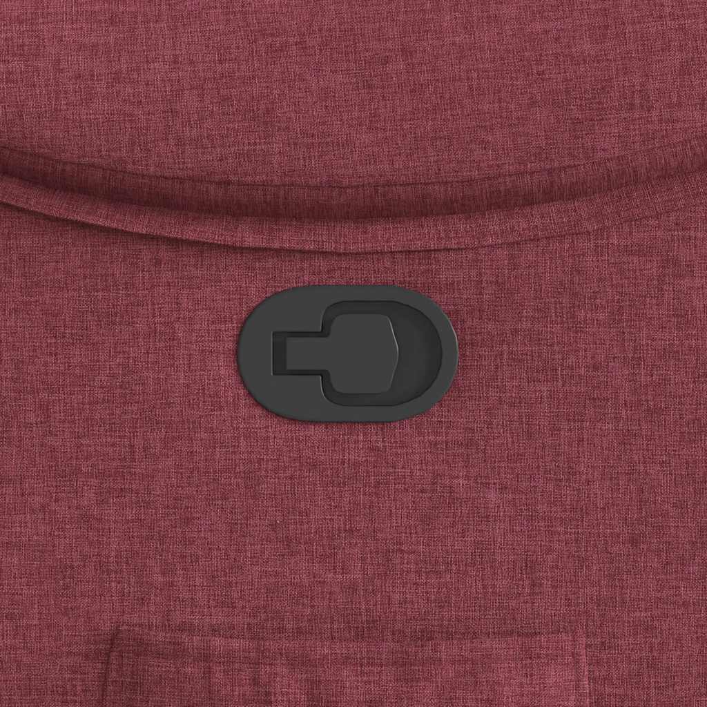 Poltrona Reclinabile in Tessuto Rosso Vino - homemem39