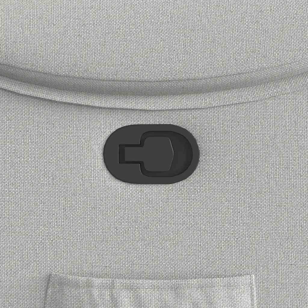 Poltrona Reclinabile in Tessuto Grigio Nuvola - homemem39