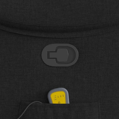 Poltrona Massaggiante Reclinabile Nera in Tessuto - homemem39