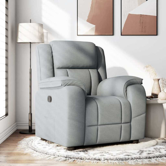 Poltrona Reclinabile in Tessuto Grigio Chiaro | homemem39