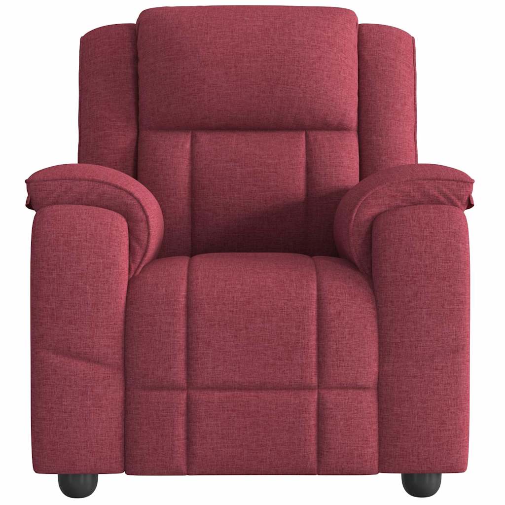 Poltrona Reclinabile in Tessuto Rosso Vino | homemem39