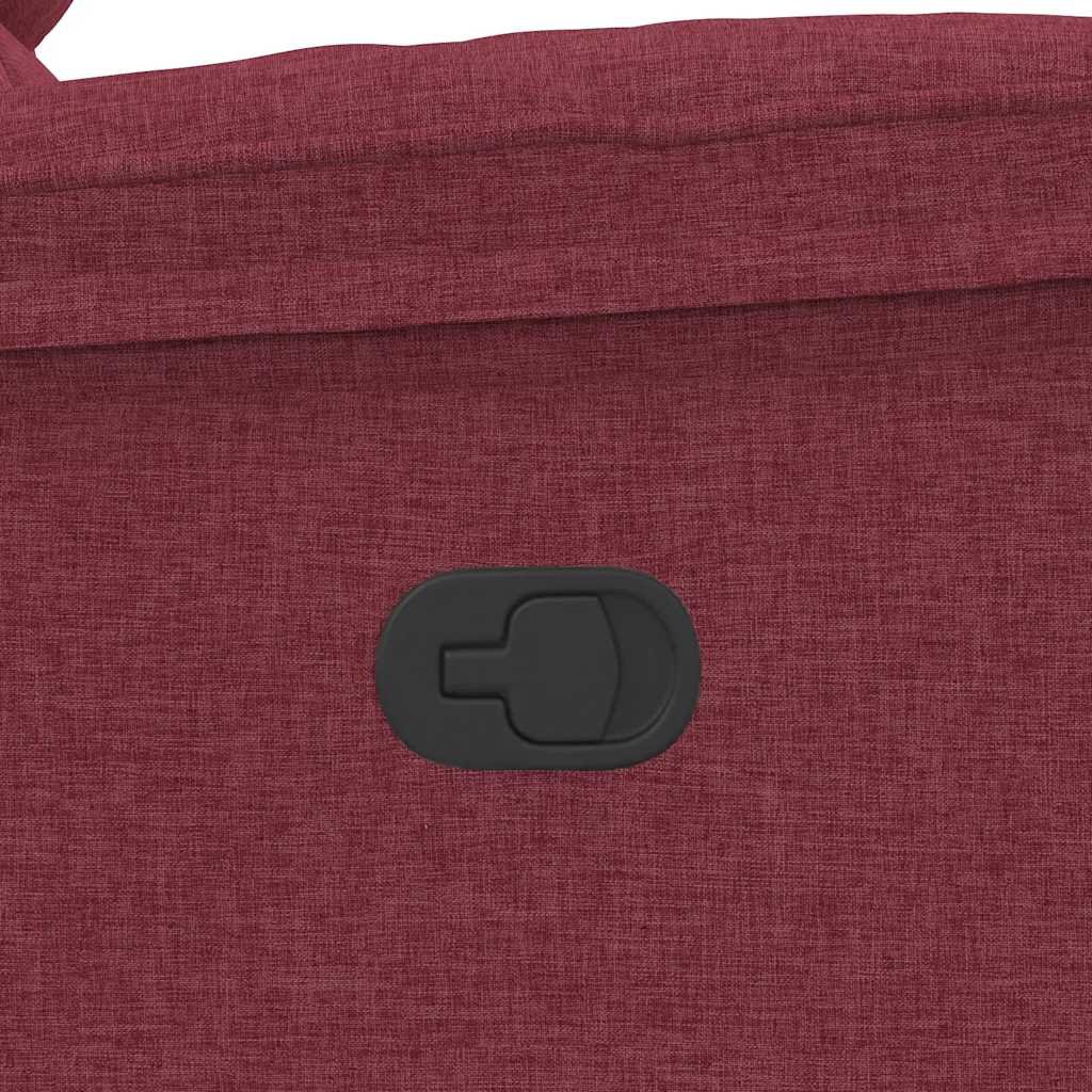 Poltrona Reclinabile in Tessuto Rosso Vino - homemem39