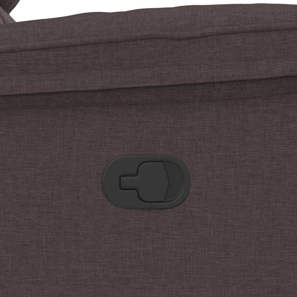 Poltrona Reclinabile Marrone Scuro in Tessuto - homemem39