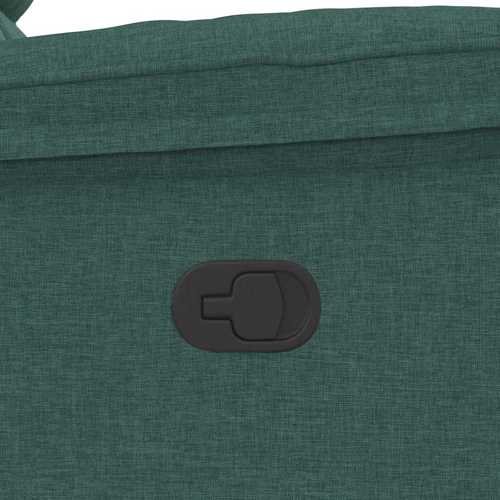 Poltrona Reclinabile in Tessuto Verde Scuro - homemem39