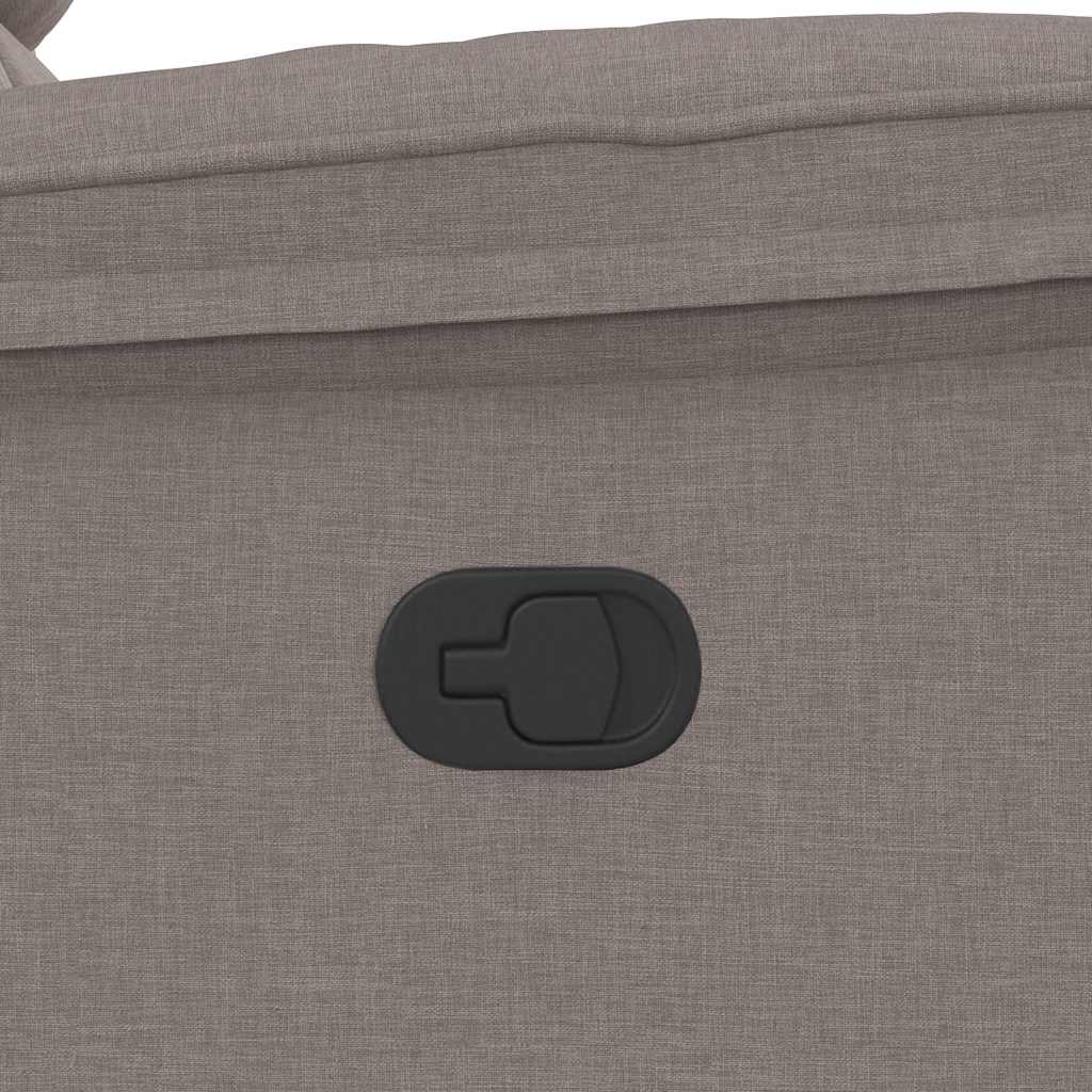 Poltrona Reclinabile in Tessuto Tortora - homemem39