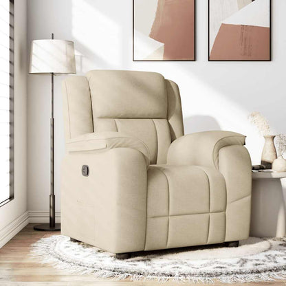 Poltrona Reclinabile in Tessuto Crema | homemem39