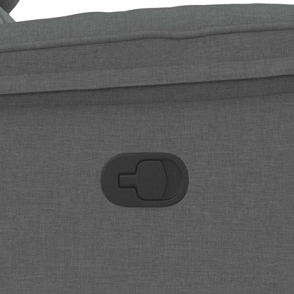 Poltrona Massaggiante Reclinabile Grigio Scuro in Tessuto - homemem39