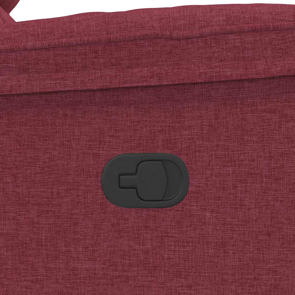 Poltrona Massaggiante Reclinabile Rosso Vino in Tessuto - homemem39