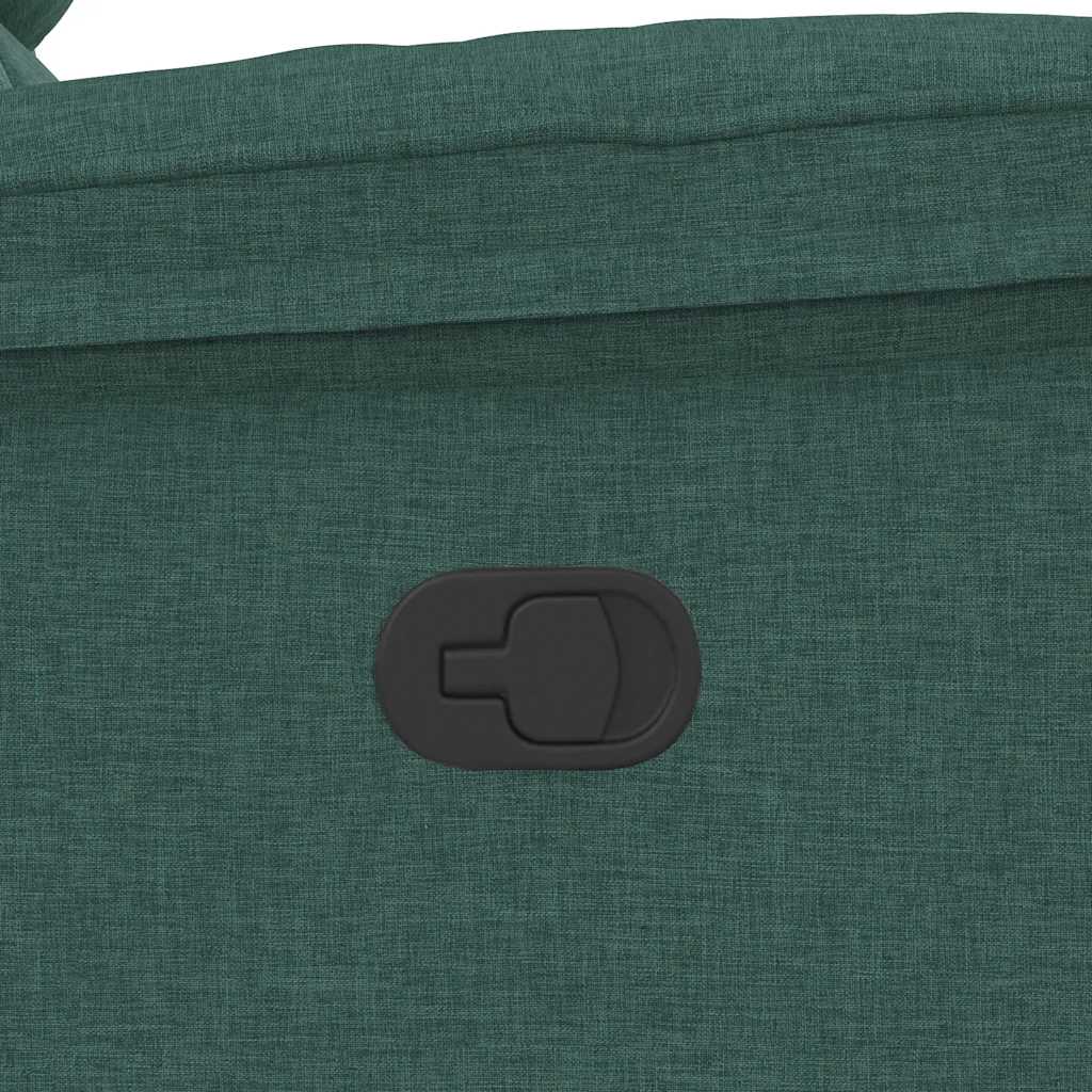 Poltrona Massaggiante Reclinabile Verde Scuro in Tessuto - homemem39