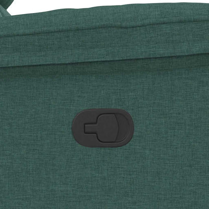 Poltrona Massaggiante Reclinabile Verde Scuro in Tessuto - homemem39