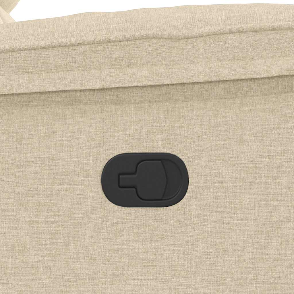 Poltrona Massaggiante Reclinabile Crema in Tessuto - homemem39