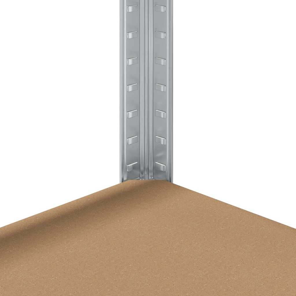 Mensole Portaoggetti 4 Strati 4 pz Argento in Acciaio e Legno - homemem39