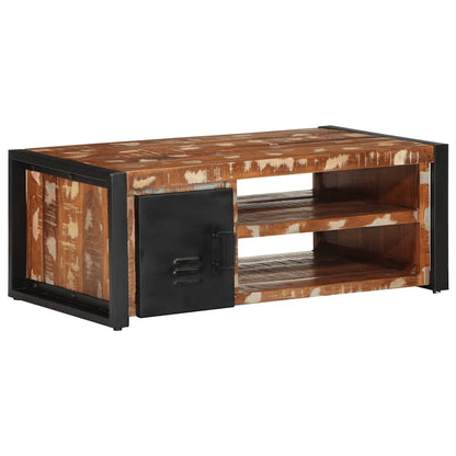 Tavolino Salotto Multicolore 90x50x36cm Legno Massello Recupero | homemem39