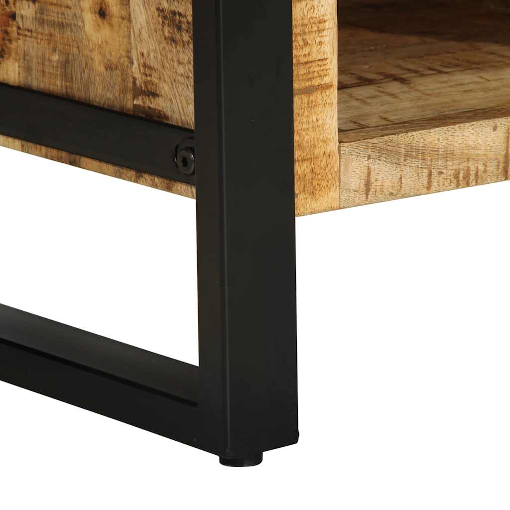 Tavolino da Salotto 90x50x36 cm Legno Massello di Mango Grezzo | homemem39