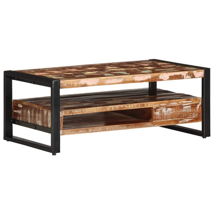 Tavolino Salotto Multicolore 90x50x36cm Legno Massello Recupero | homemem39