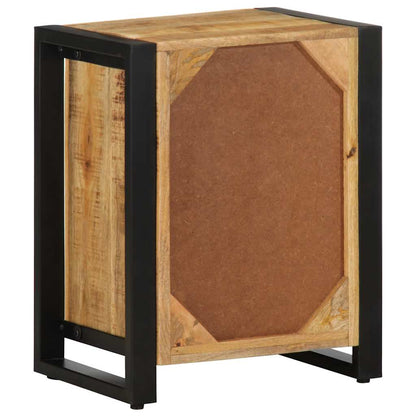 Comodini 2 pz in Legno Massello di Mango Grezzo