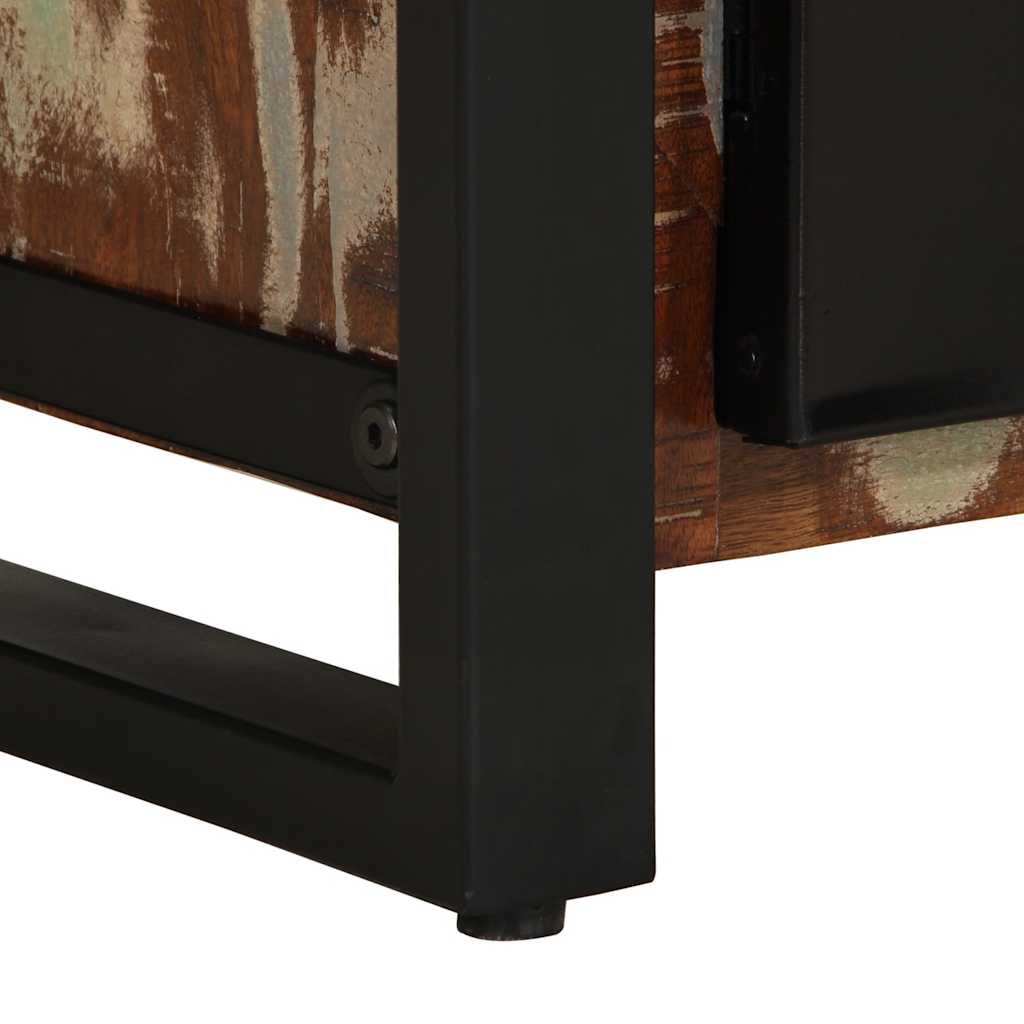 Comodino Multicolore 40x30x50 cm in Legno Massello Recupero | homemem39