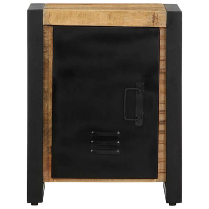 Comodino 40x30x51 cm in Legno Grezzo Massello di Mango | homemem39