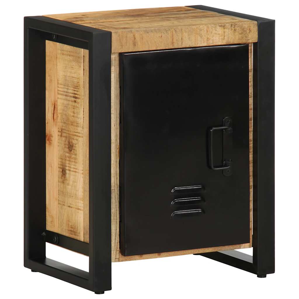 Comodino 40x30x51 cm in Legno Grezzo Massello di Mango | homemem39