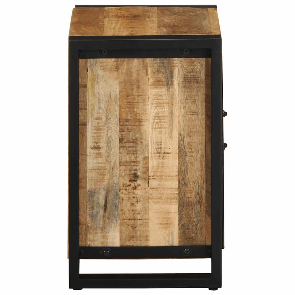 Comodini 2 pz in Legno Massello di Mango Grezzo | homemem39