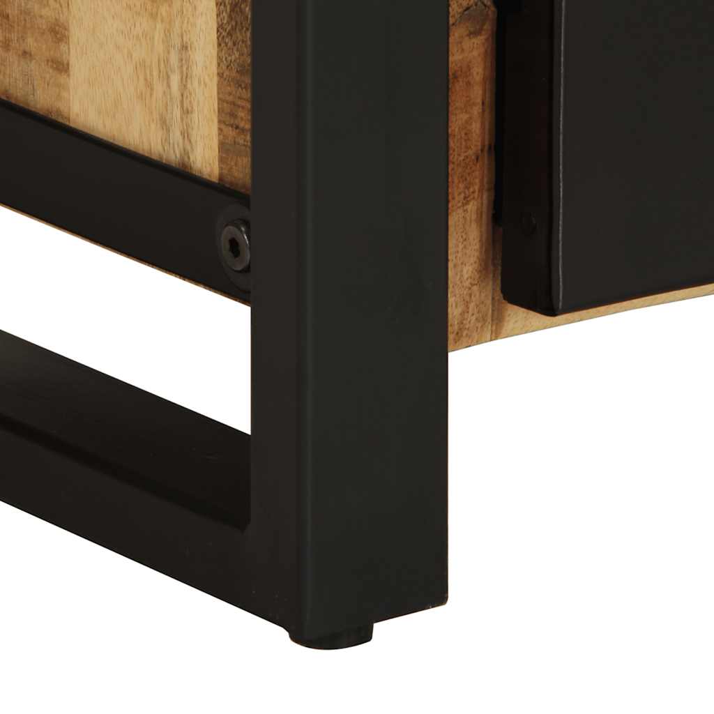 Comodini 2 pz in Legno Massello di Mango Grezzo | homemem39