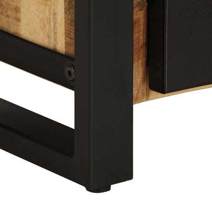 Comodini 2 pz in Legno Massello di Mango Grezzo | homemem39