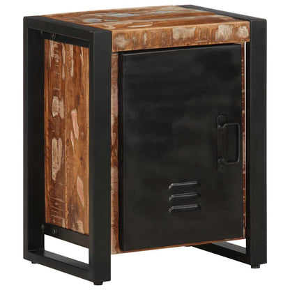 Comodino Multicolore 40x30x51 cm in Legno Massello Recupero - homemem39