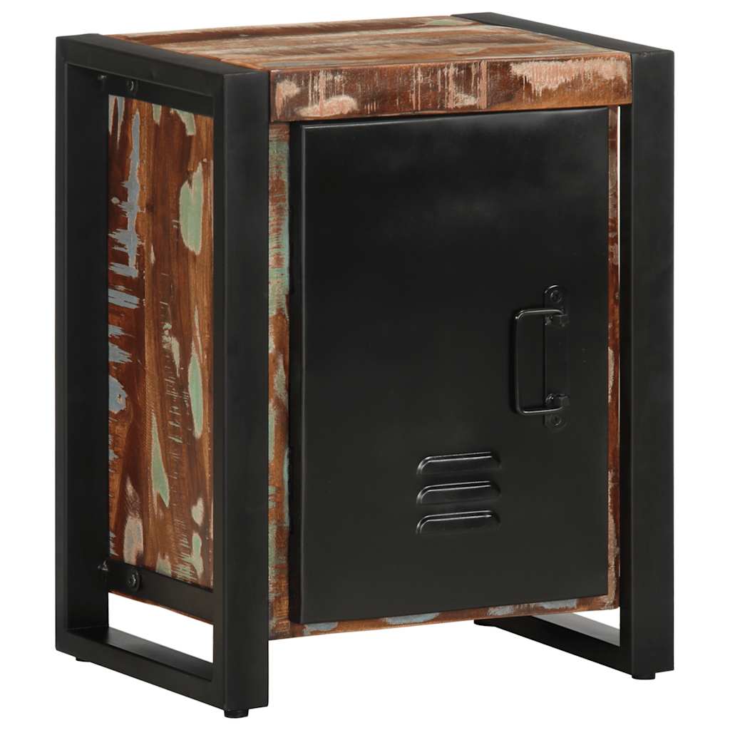 Comodino Multicolore 40x30x51 cm in Legno Massello Recupero - homemem39