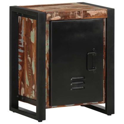 Comodino Multicolore 40x30x51 cm in Legno Massello Recupero - homemem39