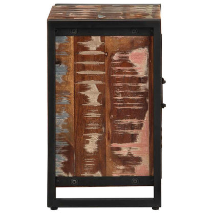 Comodino Multicolore 40x30x51 cm in Legno Massello Recupero - homemem39