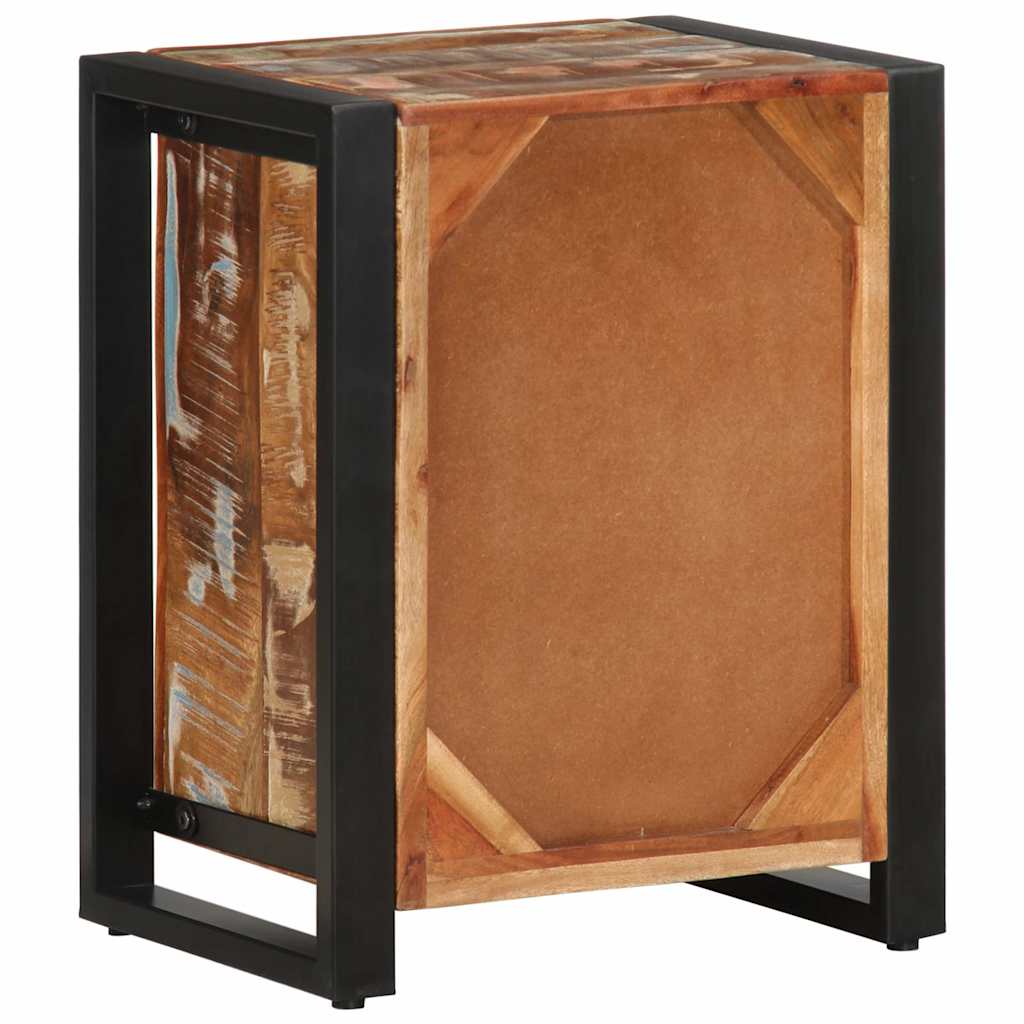 Comodino Multicolore 40x30x51 cm in Legno Massello Recupero - homemem39