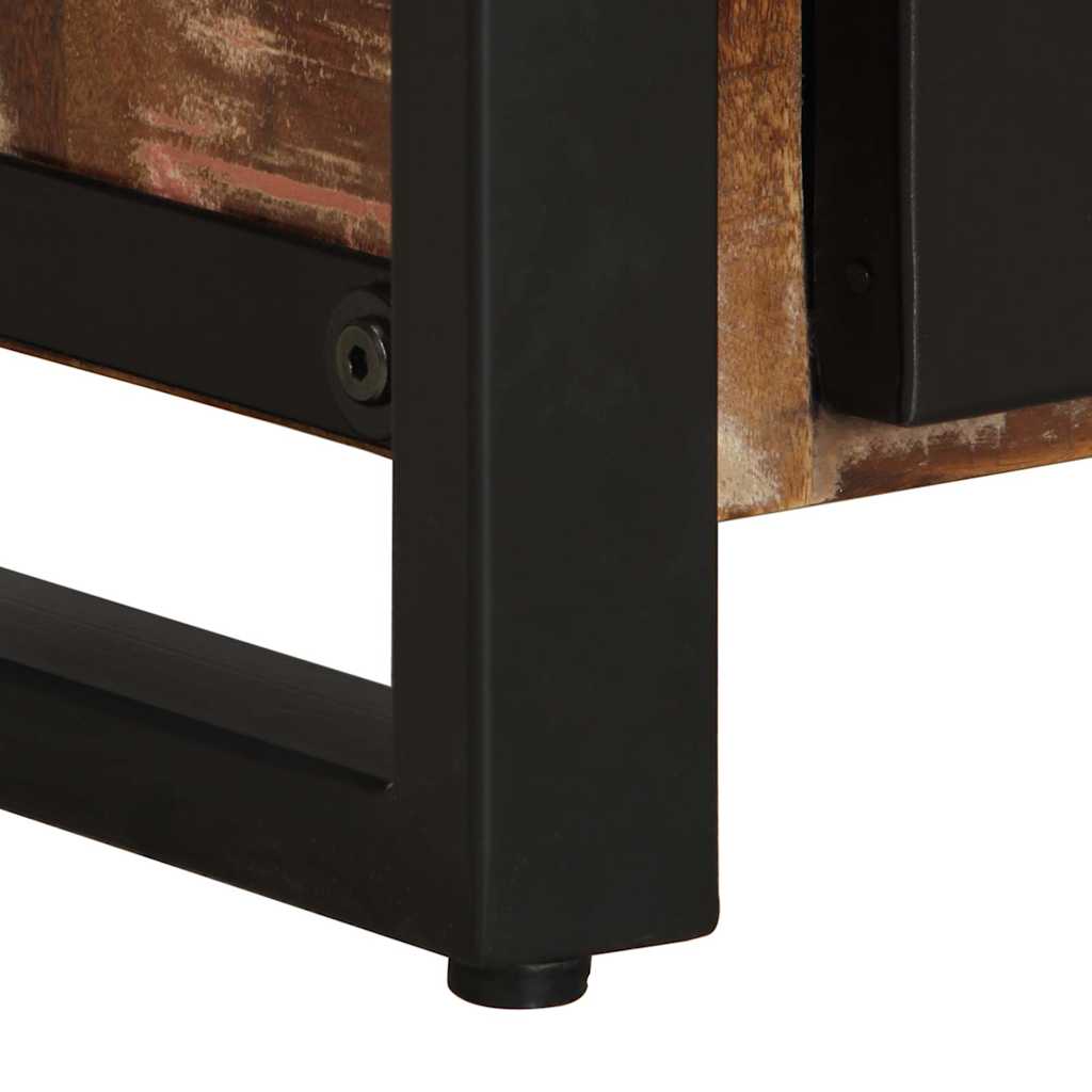 Comodini 2 pz Multicolore in Legno Massello di Mango Grezzo - homemem39