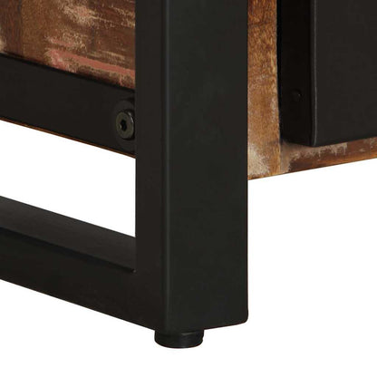 Comodini 2 pz Multicolore in Legno Massello di Mango Grezzo