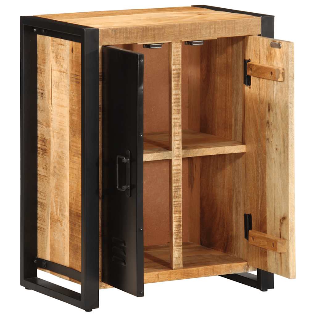 Credenza 55x35x70 cm in Legno Massello di Mango Grezzo - homemem39