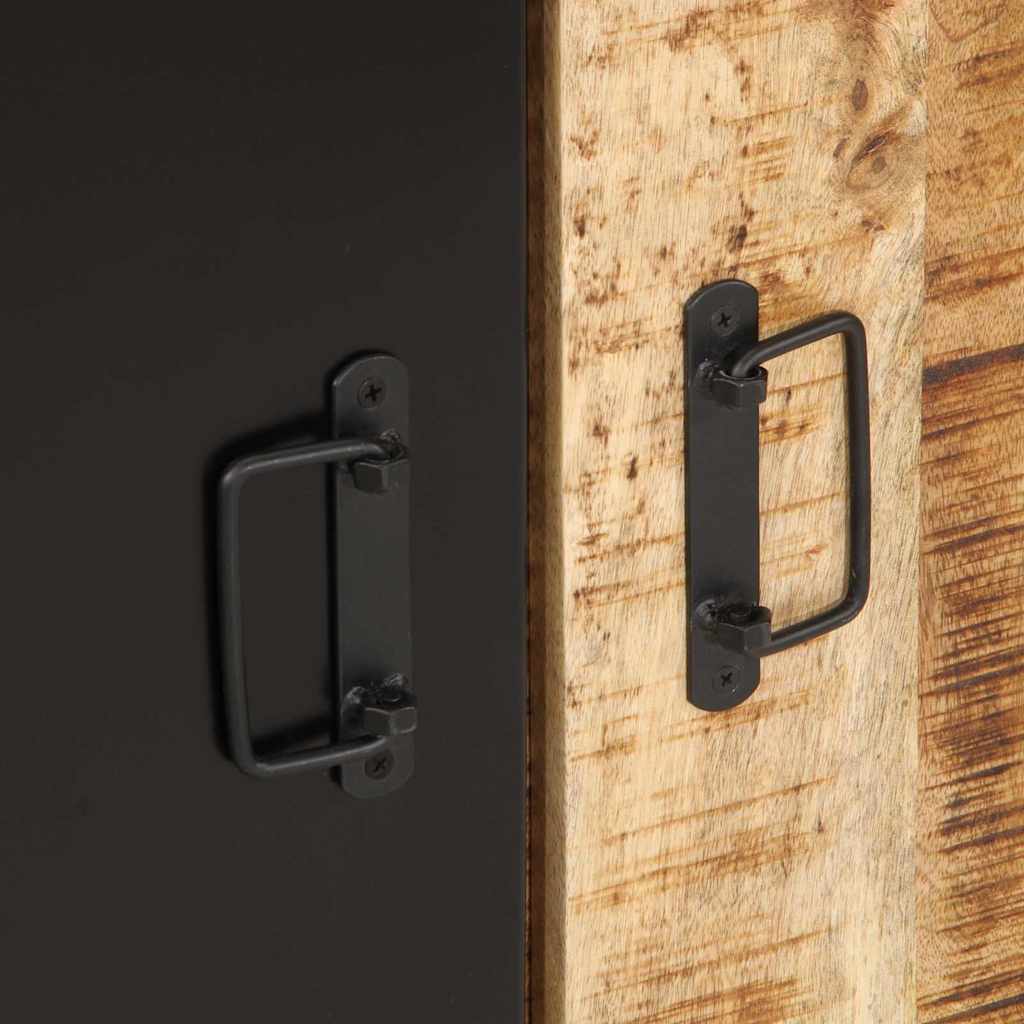 Credenza 55x35x70 cm in Legno Massello di Mango Grezzo - homemem39