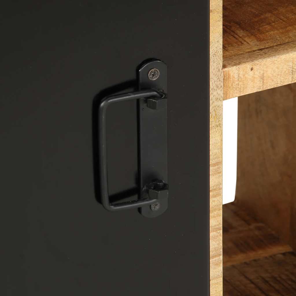 Credenza 55x35x70 cm in Legno Massello di Mango Grezzo - homemem39