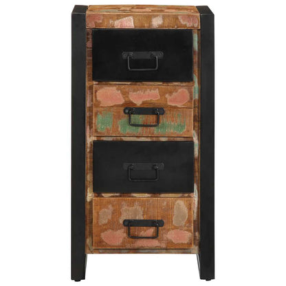 Cassettiera Multicolore 40x40x75 cm Legno Massello di Recupero - homemem39