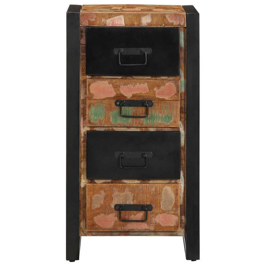 Cassettiera Multicolore 40x40x75 cm Legno Massello di Recupero - homemem39