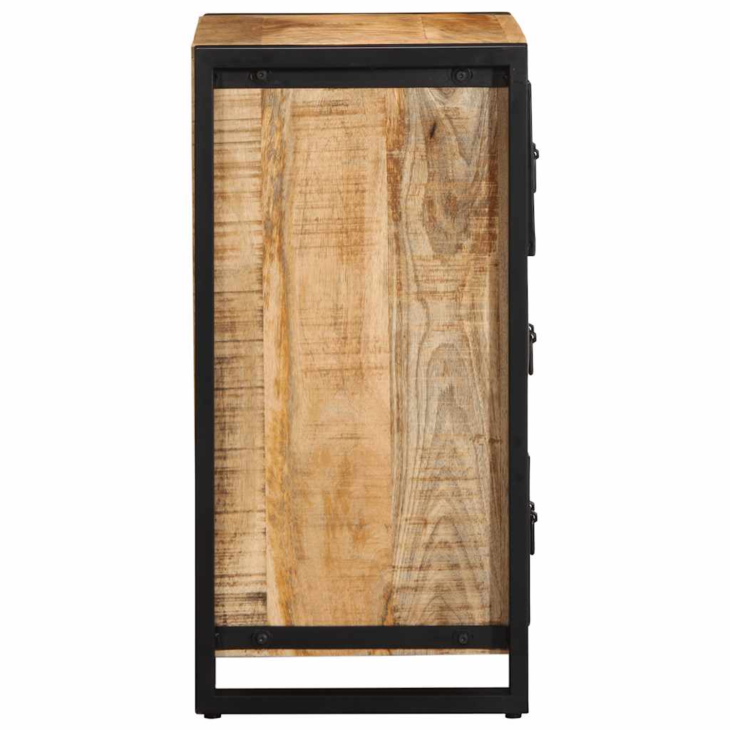 Cassettiera 50x35x70 cm in Legno Massello di Mango Grezzo | homemem39