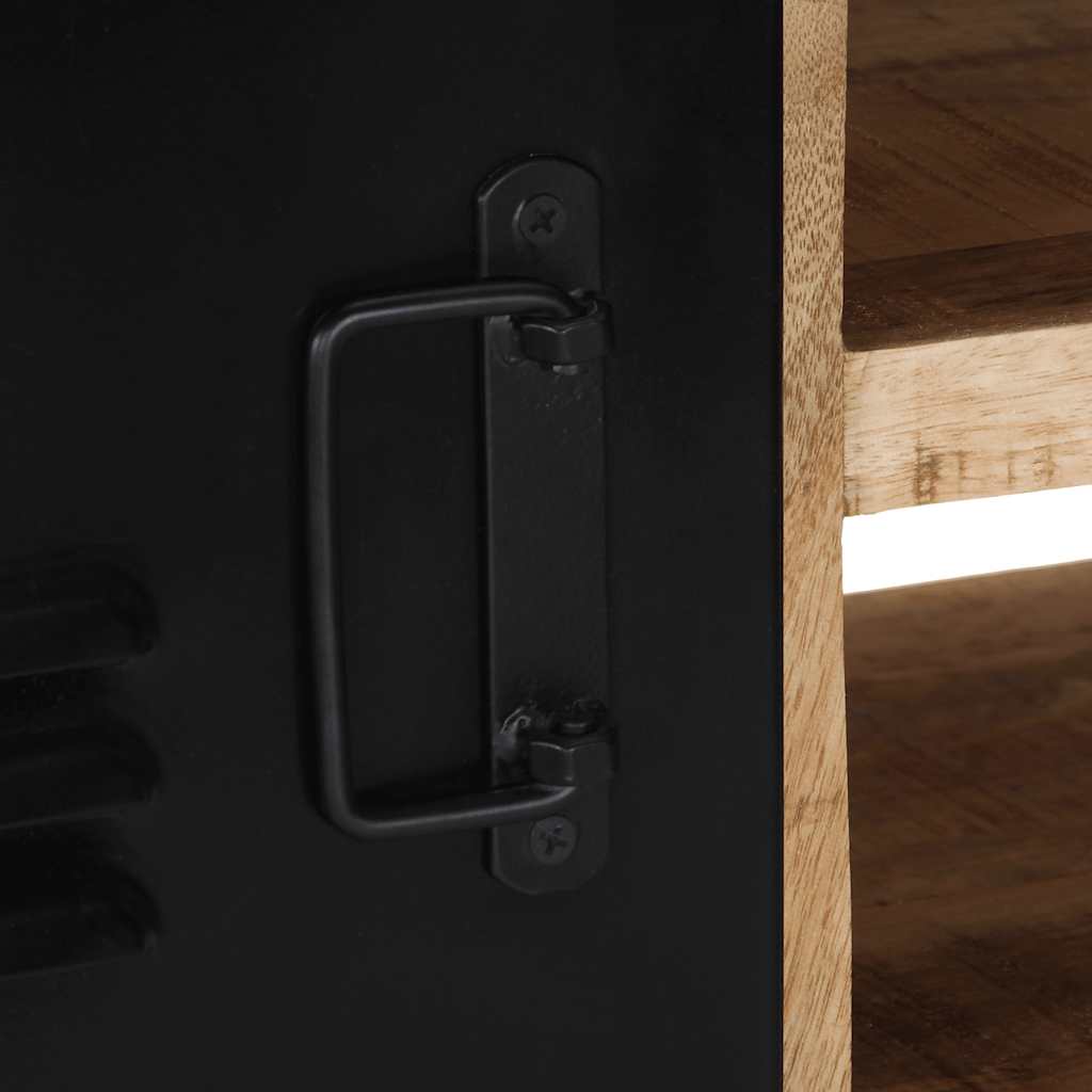 Mobile Porta TV 80x30x35 cm in Legno Massello di Mango Grezzo - homemem39