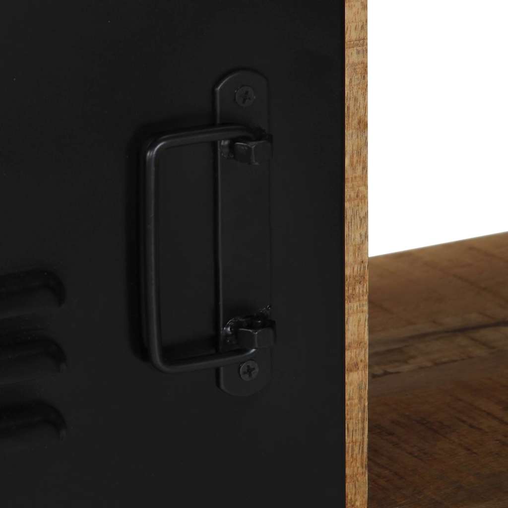 Mobile Porta TV 80x30x35 cm in Legno Massello di Mango Grezzo - homemem39