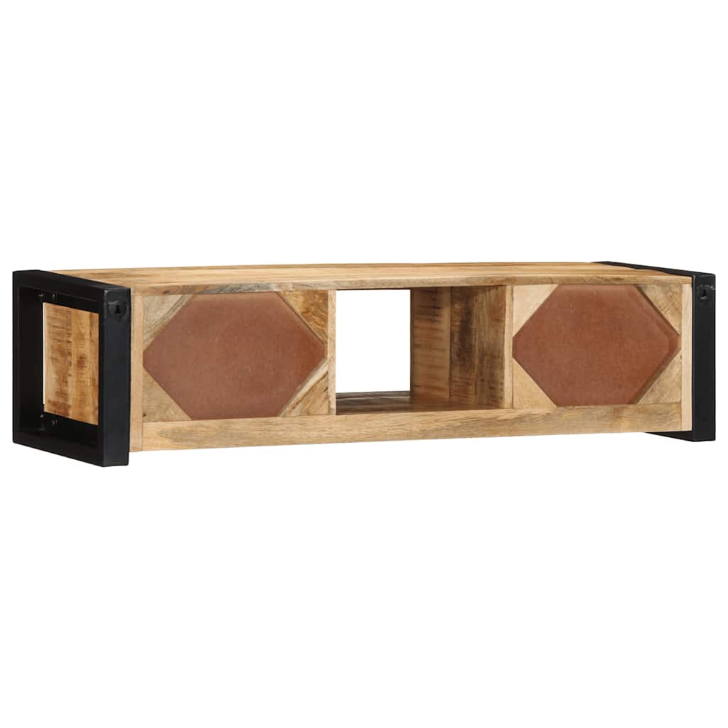 Mobile Porta TV 100x30x25 cm in Legno Massello di Mango Grezzo - homemem39