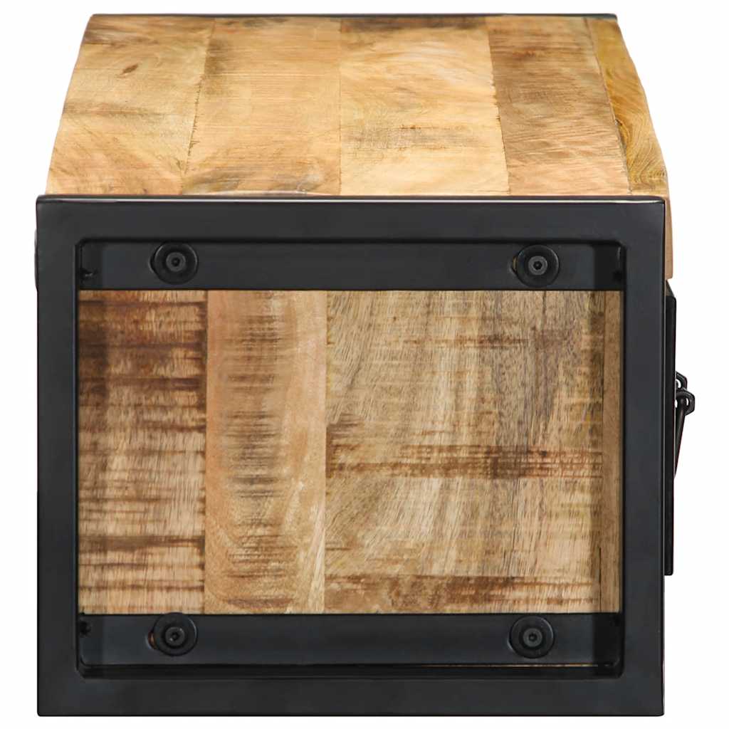 Mobile Porta TV 100x30x25 cm in Legno Massello di Mango Grezzo - homemem39