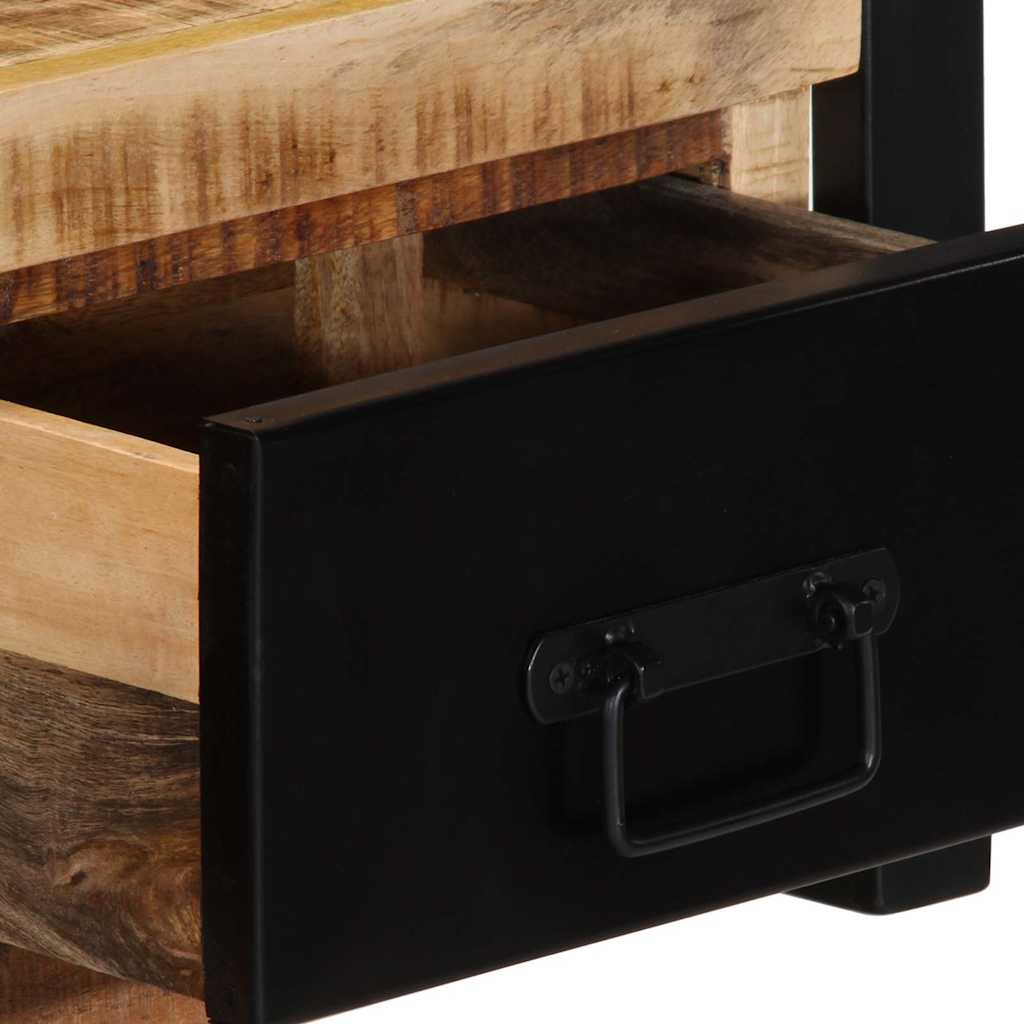 Mobile Porta TV 100x30x25 cm in Legno Massello di Mango Grezzo - homemem39