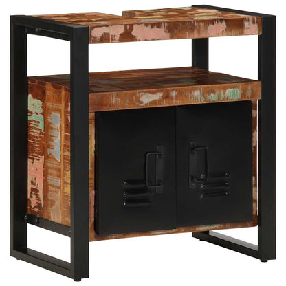 Mobile da Bagno 55x35x60 cm in Legno Massello di Recupero